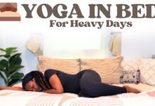 10 Min Gentle Bed Yoga for Depression & Anxiety | R&B Music + Black Yoga Instructor