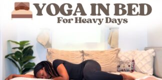 10 Min Gentle Bed Yoga for Depression & Anxiety | R&B Music + Black Yoga Instructor
