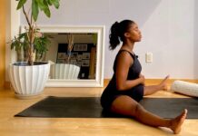 8 minutes full body prenatal yoga stretch | 1st, 2nd, 3rd trimester |