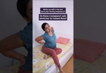 Waking up with back pain, hip stiffness, or shoulder ache during pregnancy? #prenatalyoga