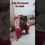 Home workout on chair for belly fat remove #yoga #exercise #bellyfat