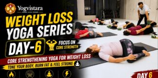 Weight Loss Yoga Series Day 6 | Full Body Fat Burn & Core Strength Yoga | Yogvistara