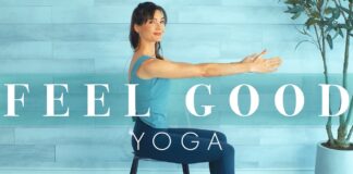 Feel Good Stretch Chair Yoga for Seniors & Beginners // Posture & Hip Focus!