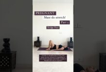 Pregnant-Must do stretch-Part-5 Bridge pose #prenatalworkout#pregnancy#pregnancytips#reels