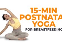 15 Minute Postnatal Yoga For Breastfeeding | Postpartum Yoga To Relieve Back Pain