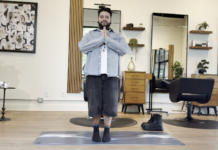 Standing All Day? You Need This 15-Minute Yoga Session. (No Mat Required!)